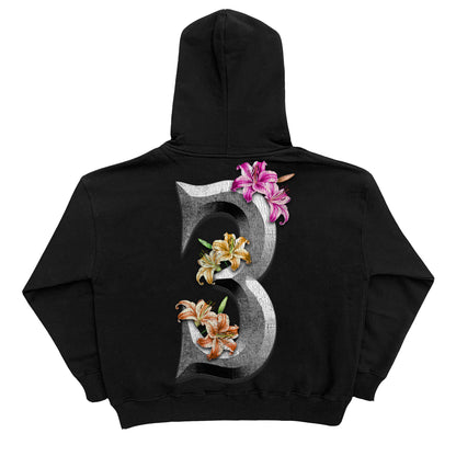 CHROME "Black Zip Up Cropped Hoodie"